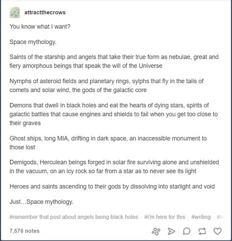 I love this idea! Putting together science fiction and mythology world be so cool, especially since everyone separate​s them. Space Australia, Dialogue Prompts, Story Prompts, Writers Block, Writing Advice, Story Writing, Story Inspiration, Writing Help, Book Inspiration