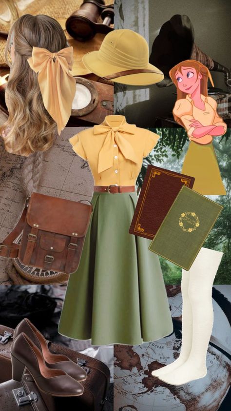 #outfitinspo #fitinspo #vintage #janeporter #halloweencostume #modestoutfit #modestfashion #tarzan #tarzanandjane #treasure #jungle #explorer #vintagefashion Tarzan And Jane Costumes, Jungle Explorer, Jungle Outfit, Disney Bound Outfits Casual, Disney Trip Outfits, Classy Halloween Costumes, Jane Porter, Disney Princess Outfits, Cute Disney Outfits