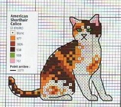 Calico Cat Embroidery, Cross Stitch Cats, Cat Cross Stitch Patterns, Kitten Cross Stitch Pattern, Cat Paw Cross Stitch, Cat Bookmark Cross Stitch Pattern, Cat Cross Stitch Charts, Cross Stitch Cat, Calico Cat Cross Stitch