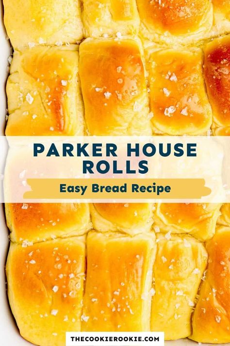 Turn heads with these showstopping Parker House Rolls! Light, fluffy, and adorned with a sprinkle of flaky salt, they're the perfect side or appetizer. Pair with my easy homemade honey butter for an extra touch of deliciousness! Parker House Rolls Recipe, Easy Honey Butter, Homemade Honey Butter, Honduran Recipes, Parker House Rolls, Buttermilk Biscuits Recipe, The Cookie Rookie, Cookie Rookie, Flavorful Vegetables