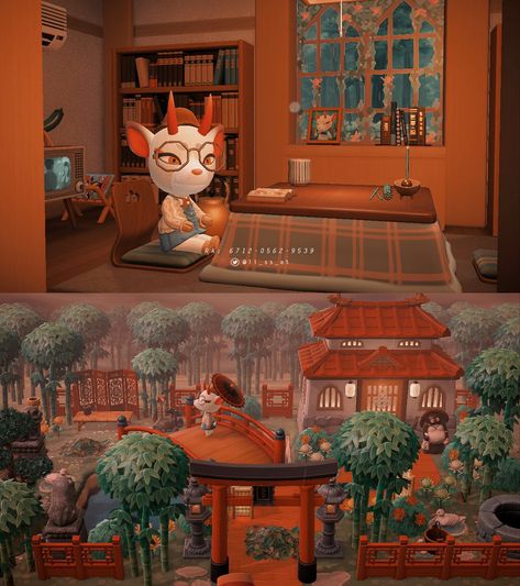 Shino Animal Crossing House Ideas, Shino Hhp Acnh, Acnh Kyoto Island, Acnh Shino House Ideas, Shino Acnh House, Shino House Ideas Acnh, Shino Acnh Happy Home Paradise, Animal Crossing Shino House, Acnh Villager Home Ideas