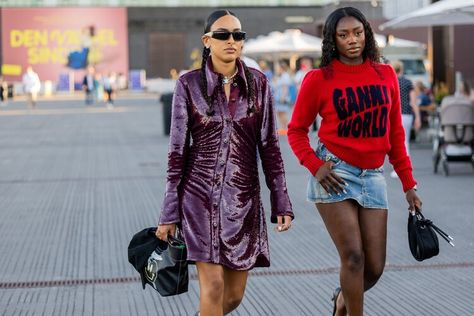 How Ganni Became the Brand Beloved by Everyone From Beyoncé to Bella Hadid — InStyle Ganni Street Style, Interview Style, Cool Girl Style, Scandinavian Fashion, Celebrity Moms, Fashion Editor, Seasonal Fashion, Bella Hadid, Fashion Labels