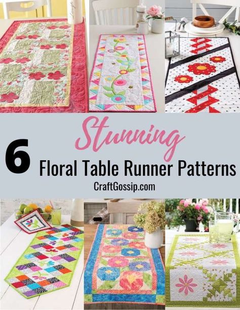 Quilted Table Runners Patterns Free Easy, Table Runner Patterns, Batik Table Runners, Spring Table Runner, S Craft, Quilted Table Runners Patterns, Beauty Of Flowers, Spring Quilts, Diy Baby Clothes