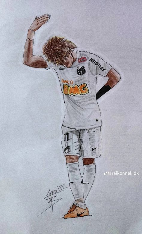 Neymar Cartoon Drawing, Messi Ronaldo Neymar Together, Footballer Drawing, Neymar Cartoon, Footballers Drawing, Neymar Drawing, Cristiano Ronaldo Drawing, Football Art Drawing, Football Drawings