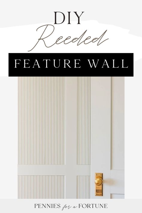 Builder Home Makeover, Diy Wainscoting Bedroom, Playroom Update, Reeded Wall, Diy Bedroom Makeover, Bedroom Makeover On A Budget, Mid Century Modern Makeover, Fluted Wall, Boys Room Design