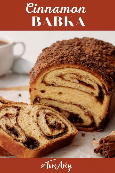 Babka Cinnamon, Cinnamon Babka Recipe, Cinnamon Babka, Babka Recipe, Jewish Cuisine, Cinnamon Streusel, Homemade Breads, High Holidays, Yeast Breads