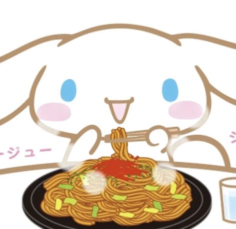 Sanrio Eating, Cinnamoroll Eating, Eating Pasta, Kitty Anime, Kitty Items, Culture Club, Kitty Wallpaper, Hello Kitty Items, Profile Pics