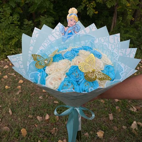 Cinderella themed bouquet🪞✨ #dallasflorist #bluebouquet Blue Bouquet, Florist, Cinderella, Dallas