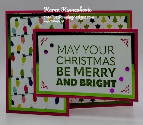 Good Friday Morning, Papercraft Christmas Cards, Create Christmas Cards, Trees Christmas, Stampin Up Christmas Cards, Christmas Card Crafts, Stampin Up Christmas, December 2023, Fun Fold Cards