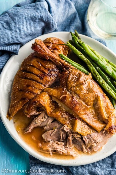 Duck de Marietta (The Best Slow Roast Duck) | Omnivore's Cookbook Can Cooker, Roasted Duck Recipes, Goose Recipes, Roast Duck, Slow Roast, Duck Recipes, Game Food, Slow Cooking, Slow Cooked