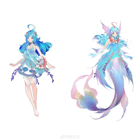 Mage Character, Mermaid Character, Mermaid Anime, Honor Of Kings, Anime Mermaid, Oc Outfits, Style Anime, Splash Art, New Character