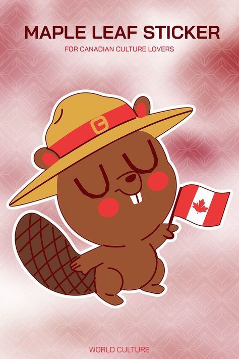 Do you love Canada 🇨🇦? Do you love canadian animals? This marvelous artwork "Cute Canadian Beaver" sticker is the perfect one for you 😍. Decorate your laptops, water bottles, notebooks and cars... and it's the best gift for your family, friends, neighbours... Hope you enjoy it 🤗 Canada Culture, Canadian Beaver, Canadian Animals, Canadian Culture, World Cultures, Maple Leaf, Best Gift, Family Friends, Are You The One