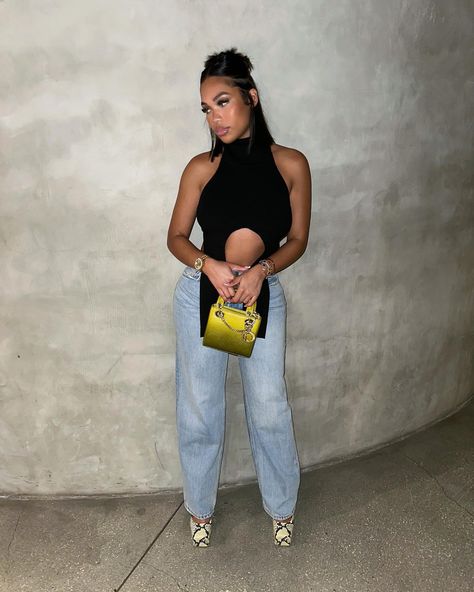 Brixana Instagram, Briana Monique, Summer/fall Outfits, Miami Nights, Causal Outfits, Chill Outfits, Instagram Outfits, Knit Turtleneck, Streetwear Fashion Women