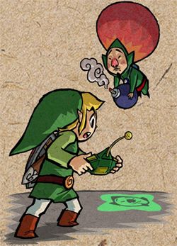 Link Uses the Tingle Tuner Tingle Zelda, Zelda Dungeon, Paint Sea, Sea Illustration, Draw Painting, Majoras Mask, The End Game, Nintendo Game, Ocarina Of Time