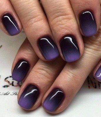 Purple Ombre Nails, Halloween Nails Diy, Ombre Nail Art Designs, Unghie Sfumate, Sns Nails, Her Nails, Ombre Nail Designs, Nail Art Ombre, Black Nail