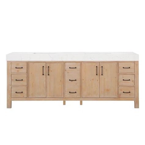 98 Inch Vanity | Wayfair Oak Vanity Bathroom, 84 Inch Bathroom Vanity, Kids Bathroom Remodel, Cultured Marble Vanity Top, Oak Bathroom, Mirror Backsplash, Double Vanity Bathroom, Wooden Bathroom, Wood Marble