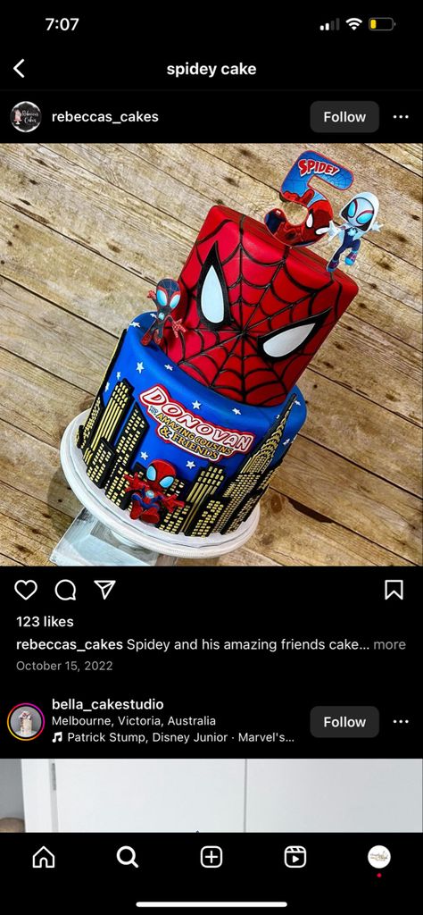 Spidey And His Amazing Friends Cake, Spidey And His Amazing Friends Birthday, Spidey Birthday, Friends Birthday Cake, Marvel Birthday Party, Spidey And His Amazing Friends, Friends Cake, 3rd Birthday Cakes, Avengers Birthday