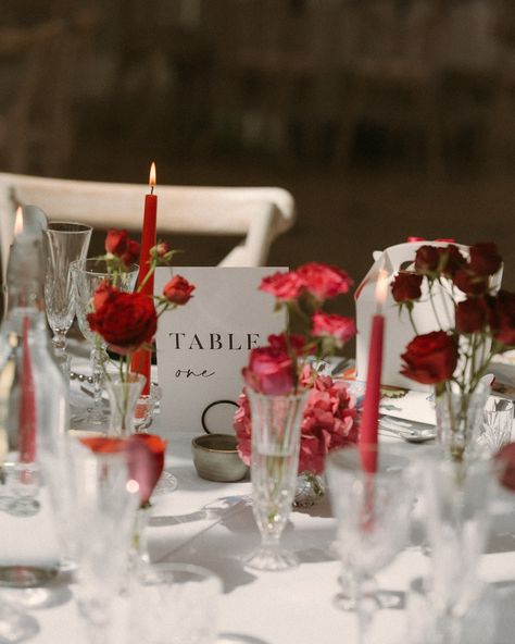 Chelcie & Darren’s pink & red drenched day at @rockbeare_manor_ If you’re thinking of stepping out of the neutral trap, take this as your sign! I’ll obsess over the pallet foreverrrrrr. 🌸 Suppliers - @rockbeare_manor_ @seanhodge_weddingfilms @natalienicholsbridal @sophiewhitemua @bridesatwaterfieldsexeter @pumpkinandpye @rhcreativestudios @tuxfizz @pick_emma Red Blush White Wedding, Cherry Red Wedding Theme, Red Accent Wedding, Valentine’s Day Wedding, Valentines Theme Wedding, Red Romantic Wedding, Pink And Red Wedding Theme, Burgundy And Pink Wedding, Rockbeare Manor