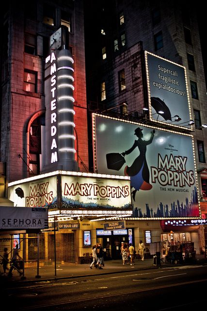 Mary Poppins ~ New Amsterdam Theatre, NYC.....great show...saw it twice! Disney Musical, New Amsterdam, Broadway Theatre, Practically Perfect, City That Never Sleeps, Mary Poppins, Theatre Kid, I ❤ Ny, Upstate New York