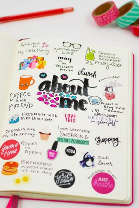 About Me Bullet Journal, Bu Jo, Bullet Journal Paper, Bullet Journal Mood, Bullet Journal Diy, Personal Diary, Bullet Journal Design Ideas, Diary Ideas, Bullet Journal Writing