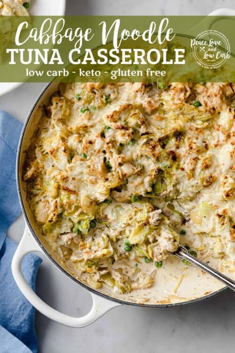 Keto Tuna Casserole, Tuna Noodle Casserole Recipe, Keto Tuna, Noodle Casserole Recipes, Shredded Cabbage, Tuna Noodle, Tuna Noodle Casserole, Albacore Tuna, Tuna Casserole