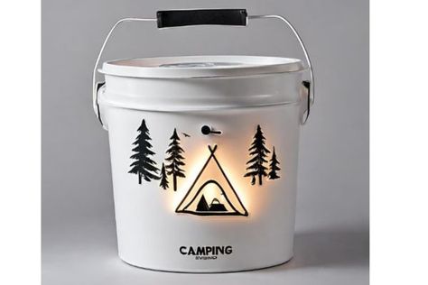 How To Make A DIY Camping Bucket Light - LightLady Studio Diy Bucket, Bucket Light, Rv Adventure, Puck Lights, Diy Camping, Camping Lights, Camping Fun, Camping Ideas, Antique Lighting