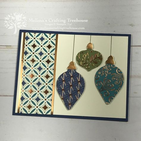 Homemade Christmas Card Ideas / Creative Escape - Card Ideas Creative, Homemade Christmas Card Ideas, Homemade Christmas Card, Homemade Christmas Crafts, Fall Cards Handmade, Christmas Card Ideas, Christmas Card Ornaments, Simple Christmas Cards, Ornament Card