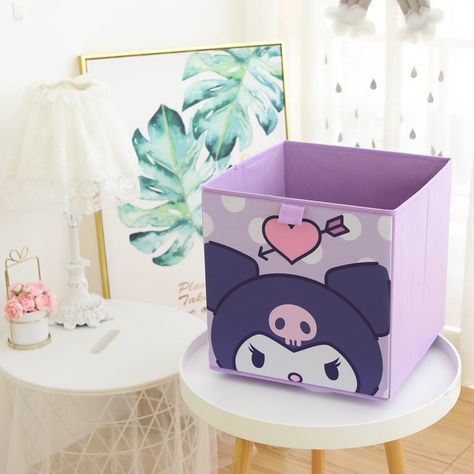 Hello Kitty Storage, Cube Storage Bins, Home Organizer, Fabric Storage Boxes, Study Stationery, My Melody Kuromi, Kawaii Sanrio, Anime Toys, Foldable Storage