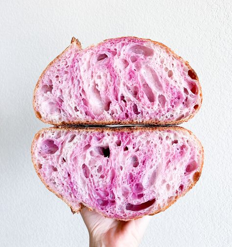 Beet Bread, Sweet Potato Bread Recipe, Vitamix Juice Recipes, Pink Bread, Potato Bread Recipe, Breakfast Drinks Healthy, Rethink Your Drink, Bread Photography, Sweet Potato Bread