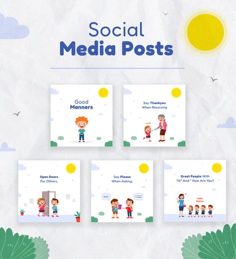 Social media post - kids post - kids social media posts Preschool Social Media Posts, School Social Media Post, Human Body Worksheets, Kids Social Media, Toddler Daycare, Brand Stories, Minimalist Kids, Advertising Graphic Design, Social Post