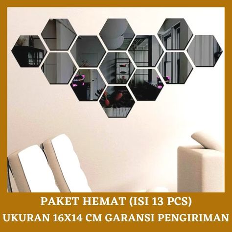 Mirror Design Wall Bedroom Ideas, Hexagonal Mirrors, Hexagon Mirror Wall Decor, Mirror Wall Decor Bedroom, Honeycomb Mirror, Hexagonal Mirror, Taylor Christmas, Mirror Decor Ideas, Hexagon Mirror