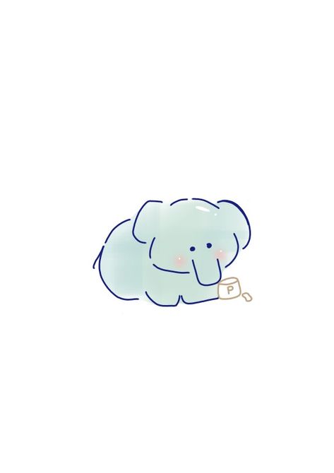 #art #elephant #doodle Cute Elephant Doodle, Kawaii Elephant, Elephant Doodle, Elephant Drawing, Funny Doodles, Cute Elephant, Art Elephant, Cute Art, Chibi