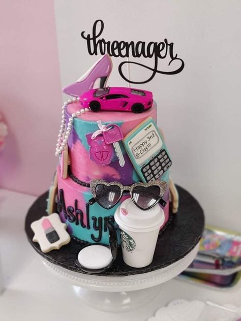 Threenager Birthday Ideas, Three-nager Birthday Party Ideas, Threenager Party Decor, 3nager Birthday Party Ideas, Threenager Party Invitation, Threenager Cake Ideas, Three Year Old Birthday Ideas, Three Year Old Birthday Party Girl Themes, Little Miss Threenager Birthday Cake