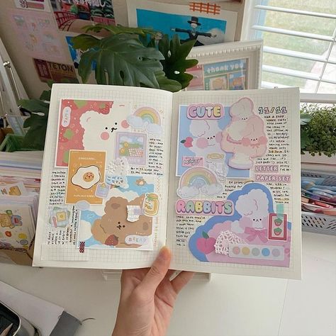 Cartoon Simple Drawing, Korean Aestethic, Notes Instagram, Notes School, Journal Lettering, Diary Notes, Pretty Journals, Lettering Ideas, Notes Journal