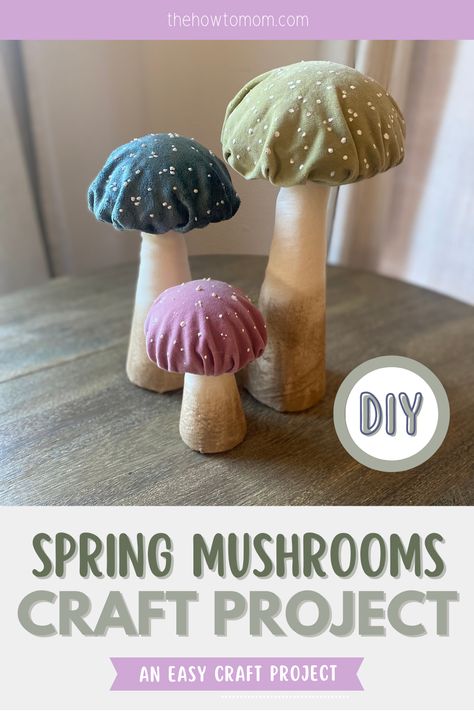 Welcome spring with these cute whimsical velvet mushrooms! They add a sweet pop of whimsy and color to your home. Click to learn how to make these home decor items now! Spring 2025 Craft Trends, Easy Spring Decor Diy, Spring Craft Diy, Spring Crafts Adults, April Crafts For Adults, Spring Adult Crafts, Spring Craft Ideas For Adults, Spring Crafts For Seniors, Spring Crafts For Adults Diy