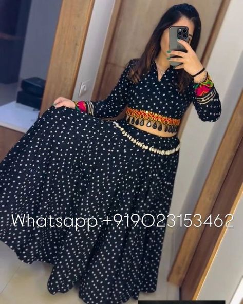 1995/- free shipping navratri garba special traditional black crop top with lehenga #Navratri2024#GarbaSpecial#TraditionalFashion#BlackLehenga#CropTopLehenga#NavratriOutfit#FestiveFashion#GarbaVibes#EthnicWear#NavratriStyle#GarbaLook#LehengaCholi#TraditionalAttire#FestiveSeason#NavratriCelebration Crop Top With Lehenga, Top With Lehenga, Navratri Garba, Lehenga Crop Top, Black Crop Top, Black Crop, Black Crop Tops, Lehenga, Crop Top