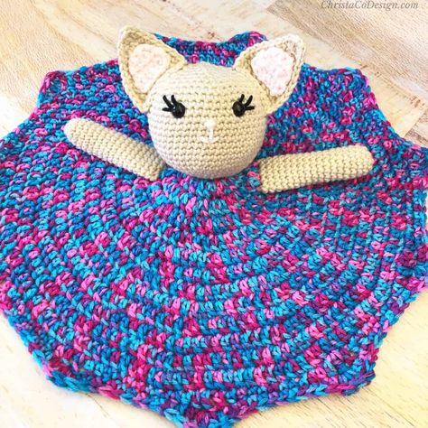 Cat Lovey Pattern, Simple Amigurumi, Lovey Crochet Pattern, Blanket Dress, Crochet Washcloth Pattern, Lovey Crochet, Red Heart Super Saver Yarn, Lovey Pattern, Crochet Sun Hat