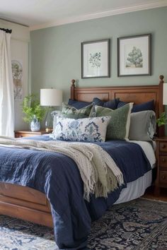 #InteriorDecor
#DesignInspiration
#HomeMakeover
#LuxuryInteriors
#DIYDecor
#HomeVibes
#DecorIdeas
#MinimalistDesign
#ScandiStyle
#BohoDecor Blue Green Bedrooms, Sage Bedroom, Home Bedroom Design, Navy Blue Bedrooms, Jade Design, Sage Green Bedroom, Bedroom Green, Decoration Inspiration, Blue Bedroom