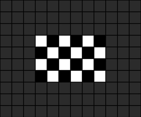 A small pixel art template of the chequered flag (2D, not in motion and without the pole). F1 Crochet, Small Pixel Art, Chequered Flag, Red Bull F1, Pixel Beads, Bead Ideas, Perler Bead, Perler Beads, Bead Crafts