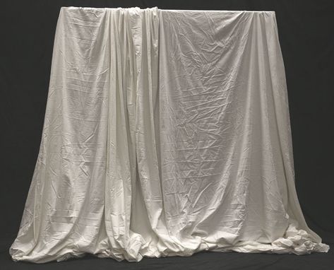 Backdrop Rental - Style: Drapes, Fabric, Color: Grey(black/white), Light, Neutral, - backdrop #1614 - Schmidli Backdrops Drop Cloth Backdrop, Backdrop Rental, White Drapery, Backdrop Fabric, Fabric Installation, Neutral Backdrop, Fabric Draping, Curtain Backdrops, Window Display Design