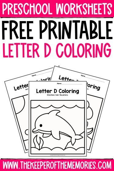 Strengthen fine motor skills while coloring a variety of letter D words with your preschoolers and kindergartners using these adorable Free Printable Letter D Coloring Pages. Grab your free coloring pages today! #letters #coloring #preschool #kindergarten Letter D Words, Letter D Preschool, Sequencing Worksheets, Thanksgiving Worksheets, Kindergarten Worksheets Free Printables, Halloween Worksheets, Free Preschool Worksheets, Homeschool Crafts, Free Kindergarten Worksheets