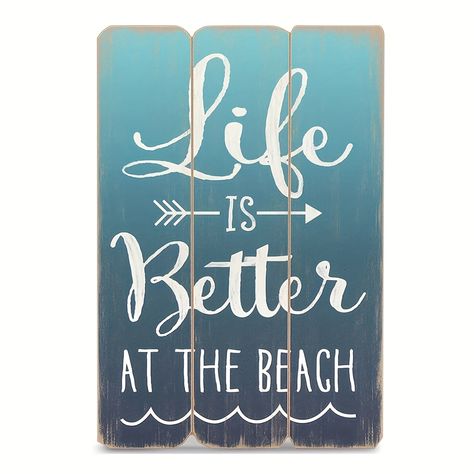 Faster shipping. Better service Sunroom Living Room, Hand Lettering Typography, Beach House Signs, Modern Rustic Decor, Beach Wreath, Summer Signs, Beach Wood, Pool Decor, Beach Signs