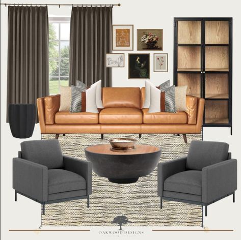 Gray Couch Leather Chair, Leather Chair Grey Couch, Gray Couch And Brown Leather Chair, Gray Couch And Leather Chair, Brown Leather Accent Chair Grey Couch, Living Room Decor Ideas 2023, Cost Apartment, Room Decor Ideas 2023, Masculine Living Room Bachelor Pads