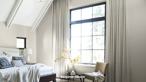 The Complete Guide to Paint Sheen - Janovic Benjamin Moore Historical Colors, Soothing Bedroom Colors, Neutral Bedroom Paint, Relaxing Bedroom Colors, Bedroom Paint Color, Calming Bedroom Colors, Guest Room Colors, Soothing Bedroom, Tranquil Bedroom