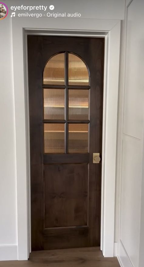 Walnut Pantry Door, New Pantry Door, Wood Pantry Door Ideas, Diy Wood Door, Pantry Door Ideas, Bar Door, Brown Doors, Pantry Door, Preakness