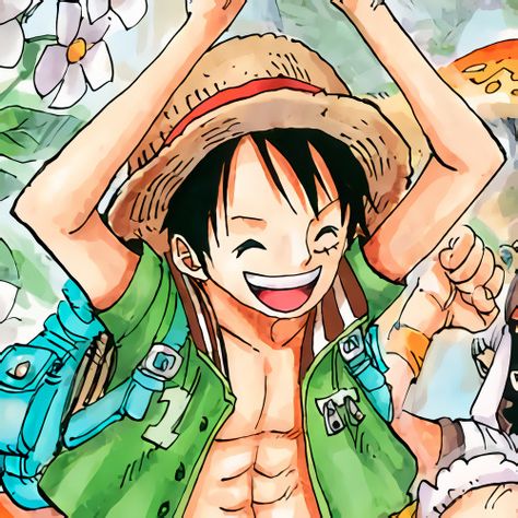 Nami Icons, Luffy Manga, Luffy Icon, Straw Hat, Straw, One Piece, Green, Anime, Color