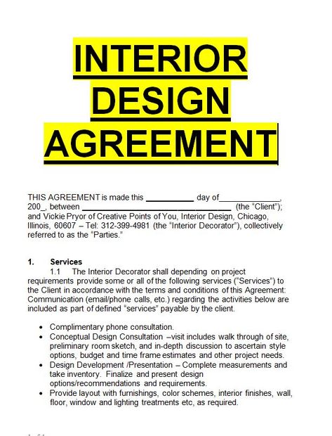 Interior Design Agreement Interior Design Contract, Template Interior Design, Interior Design Business Plan, Contract Interior Design, Interior Design Basics, Learn Interior Design, Design Contract, Interior Design Template, Interior Design Career