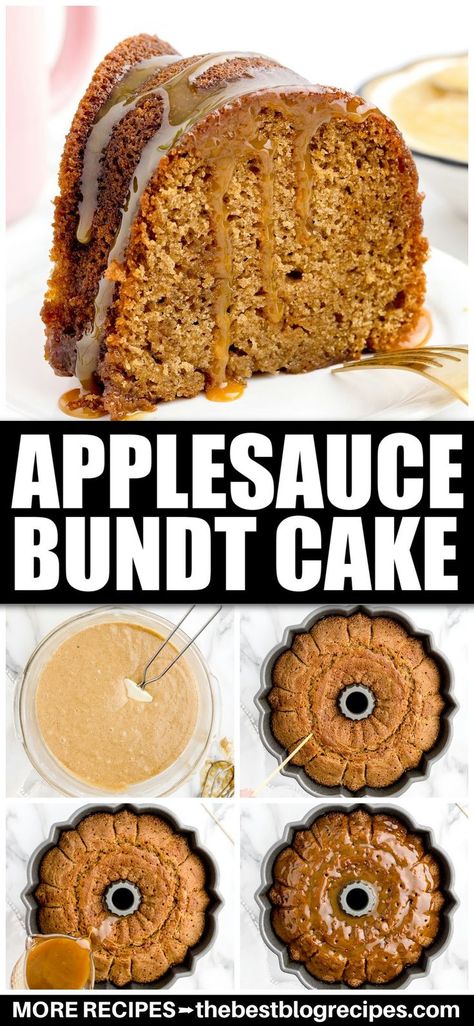 Applesauce Bundt Cake Apple Sauce Bundt Cake, Applesauce Baked Goods, Best Applesauce Cake, Amish Applesauce Cake, Apple Sauce Cake Old Fashioned, Apple Bundt Cake Recipes From Mix Boxes, Recipes With Apple Sauce, Apple Sauce Recipes Baking, Apple Sauce Cake Recipe