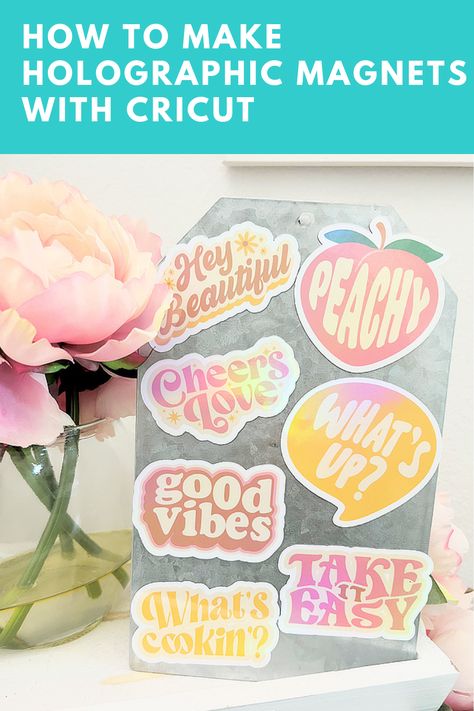 Making Magnets With Cricut, How To Make Magnets With Cricut, Cricut Magnet Projects, Cricut Magnets, Magnets With Cricut, Magnet Making, How To Make Magnets, Custom Hard Hats, Cricut Stickers