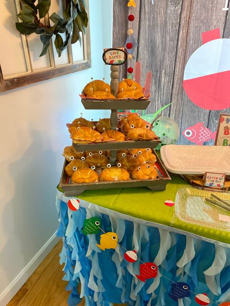 Ofishally One Birthday Activities, Luca 1st Birthday Party Ideas, Fish Themed Birthday Party Food, Ofishally Birthday, Ofishally One Birthday Food, Ofishally One Birthday Cake, Oh Fishally One Birthday, Birthday Fishing Theme, Ofishally One Birthday